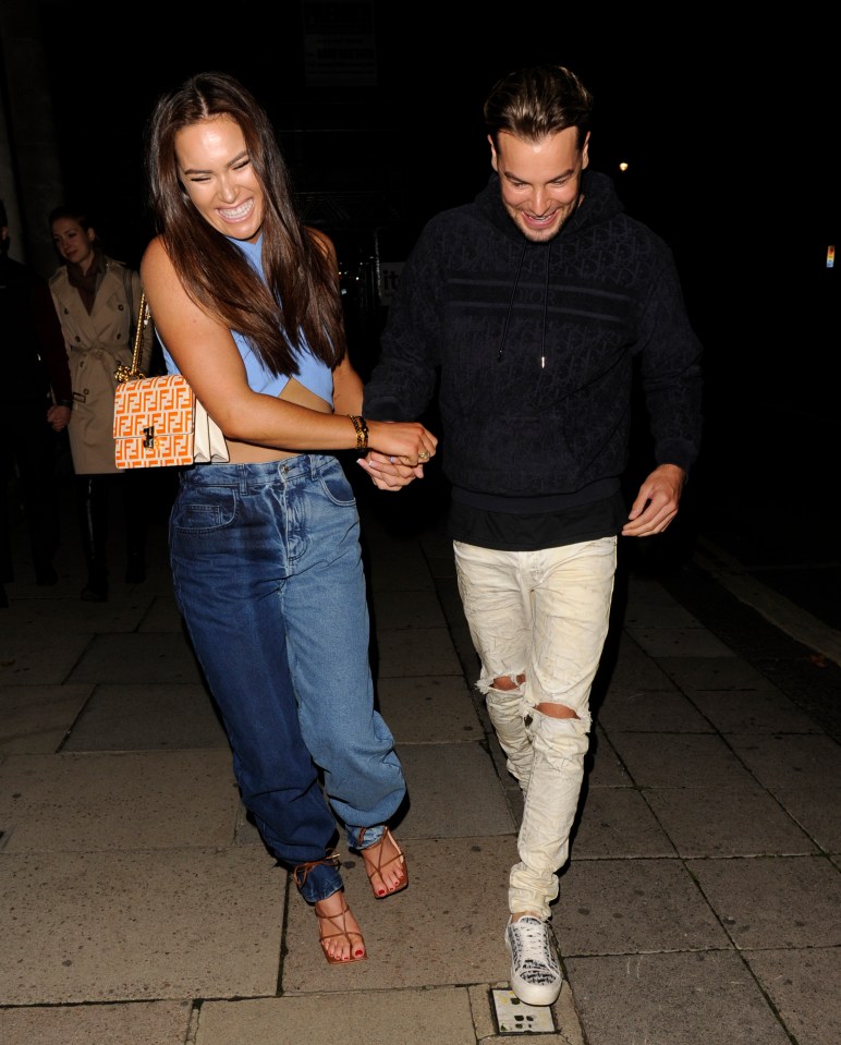 The pair were playfully enjoying each other's company