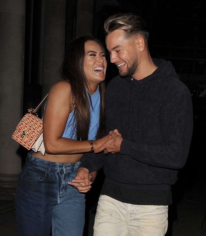 The loved-up couple couldn't keep their hands off each other