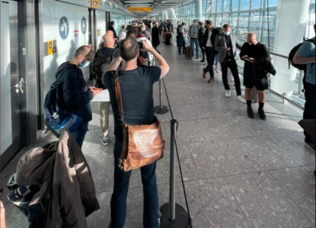 Some passengers were even stuck in the plane due to congestion