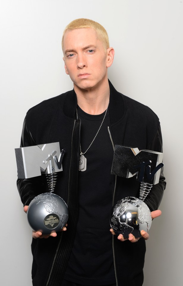 Eminem's usual appearance