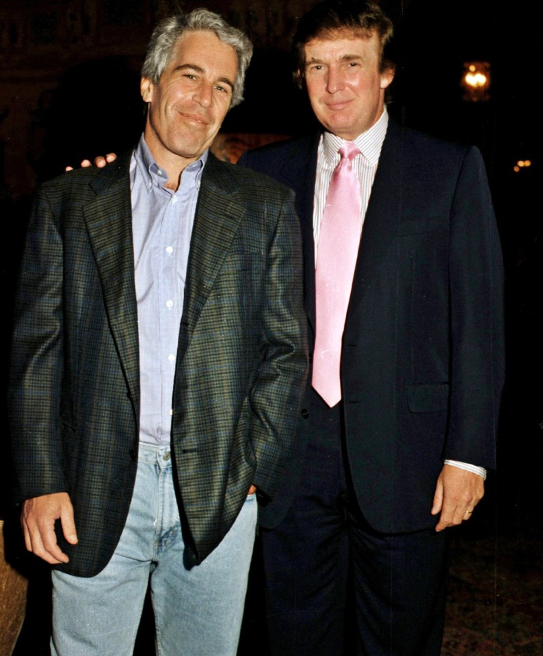 Jeffrey Epstein with Donald Trump at his Mar-a-Lago resort in Florida in 1997
