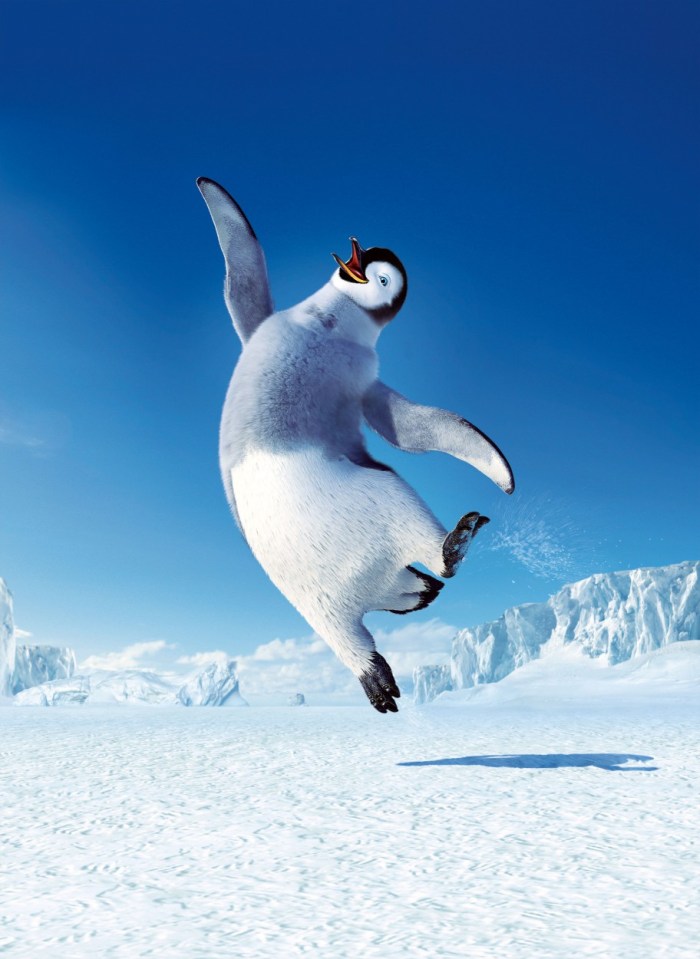 Fans of the film were stunned to see Mumble work his moves in more ways than one