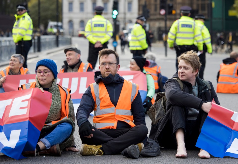 A protester jailed for ignoring an order not to blockade the M25 has begged for money to pay his rent from behind bars