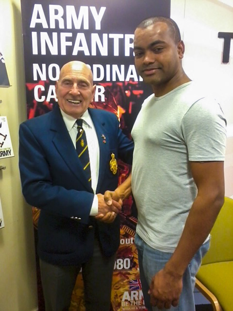 He also met Victoria Cross hero Johnson Beharry