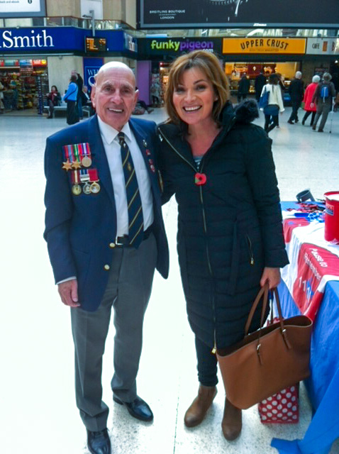 Lorraine Kelly purchased a poppy at Charing Cross Station