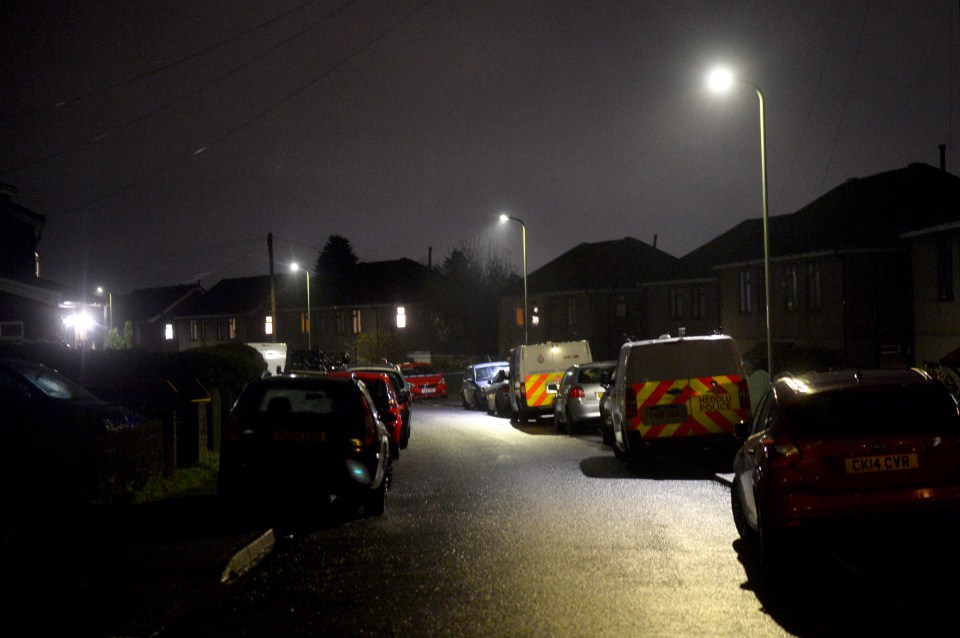 Parts of the street are cordoned off