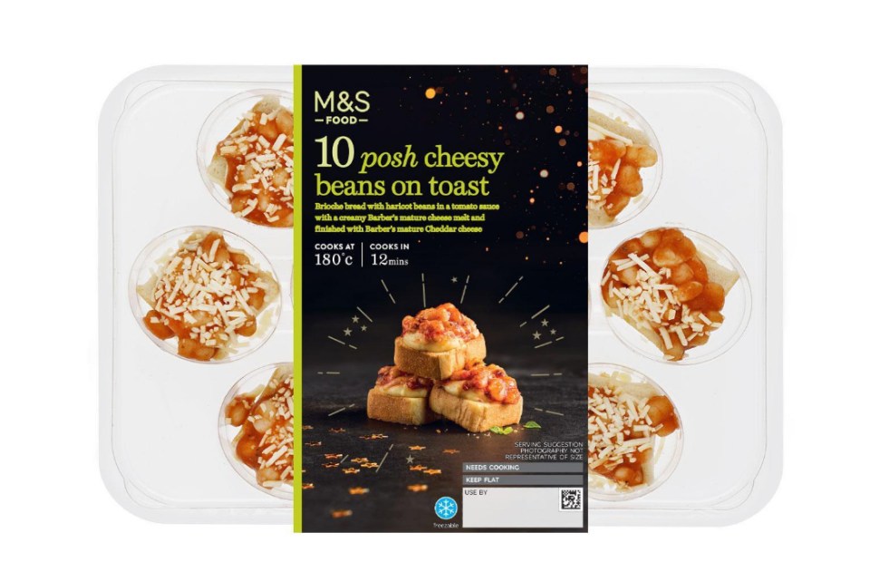 M&S is selling posh cheesy beans on toast Christmas canapes for £5