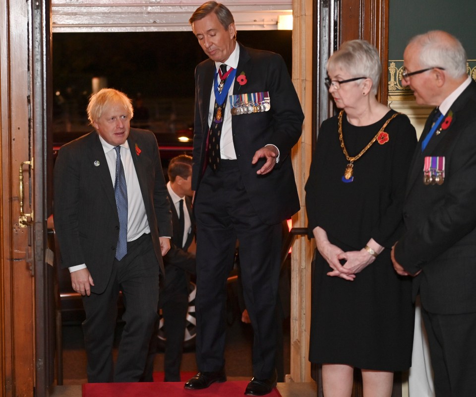 Boris Johnson was seen arriving at the Albert Hall