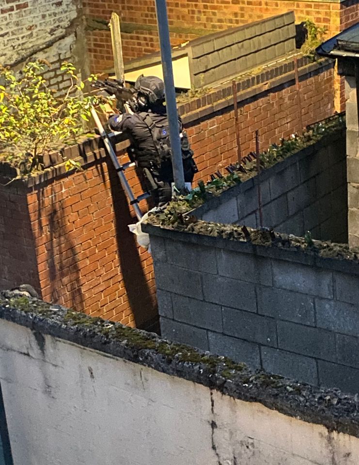 Footage showed one of the suspects being arrested