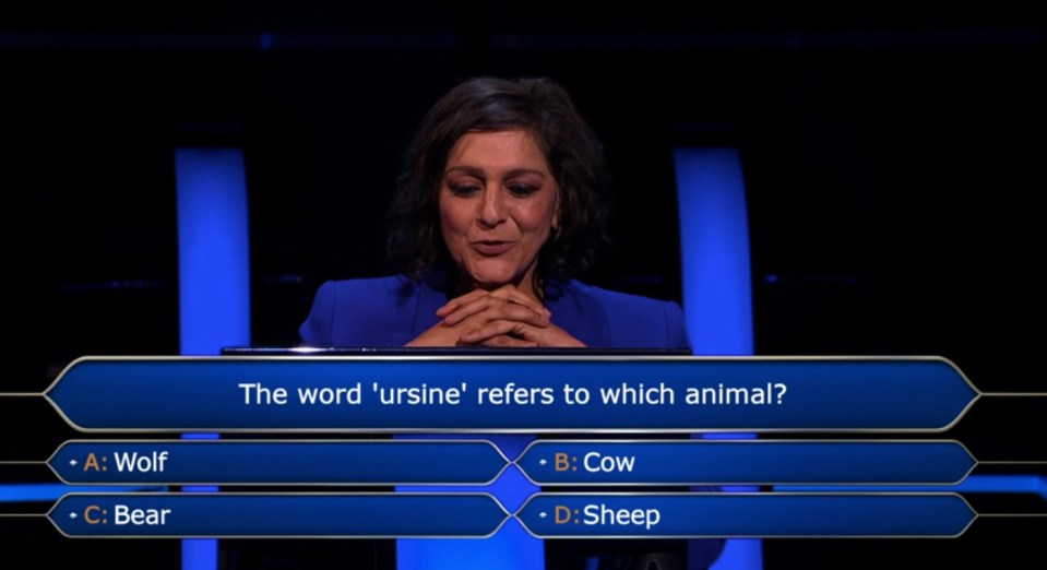 Who Wants To Be A Millionaire  fans all have the same complaint after one "easy question" asked to Meera Syal