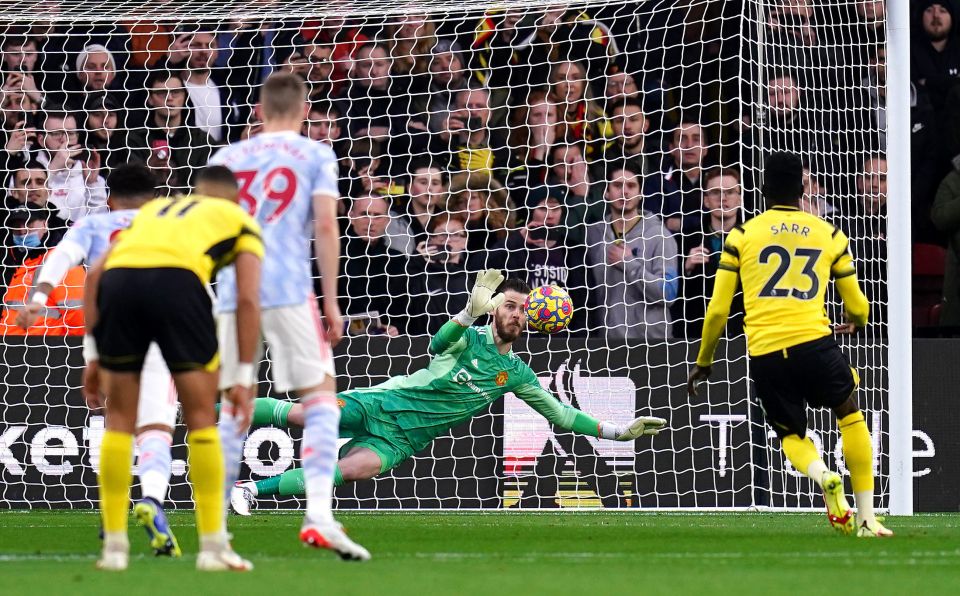 Senegal international Sarr had his spot-kick saved by De Gea prior to King's close range strike