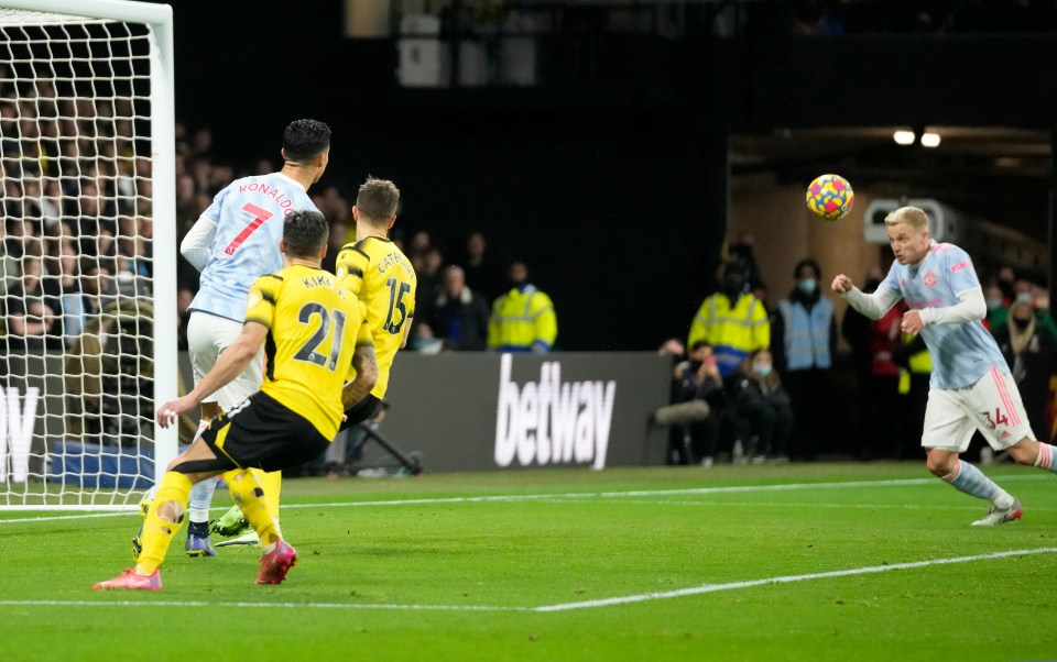Donny van de Beek pulled a goal back for United just minutes after coming off the bench at half-time