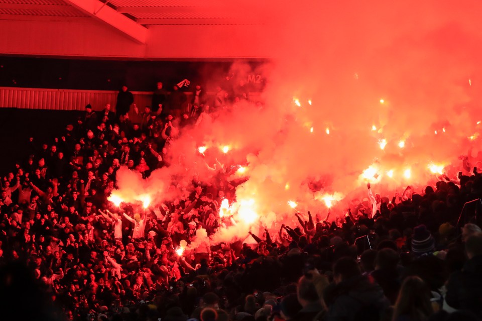 Ugly scenes broke out in Leicester's Europa League game with Legia Warsaw