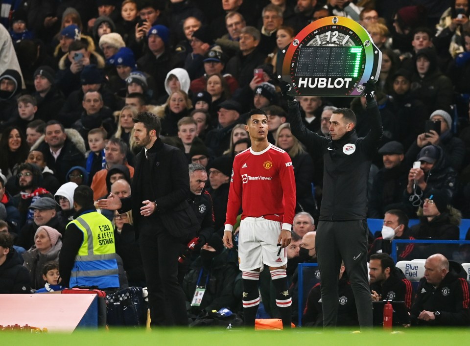 Cristiano Ronaldo was summoned from the bench against Chelsea
