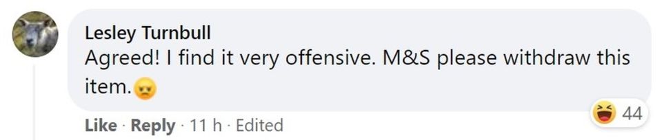 Others agreed, calling the decision to use a cartoon of Percy in a hat - rather than a more traditional image of Christ - 'offensive'