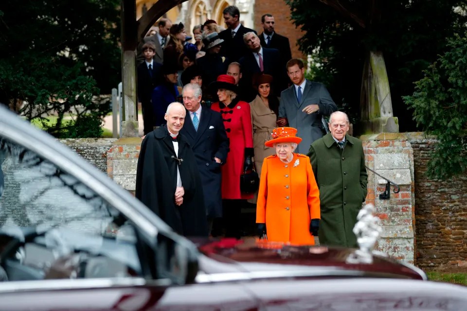 The Queen and members of the Royal Family attend the Christmas Day church service in 2017