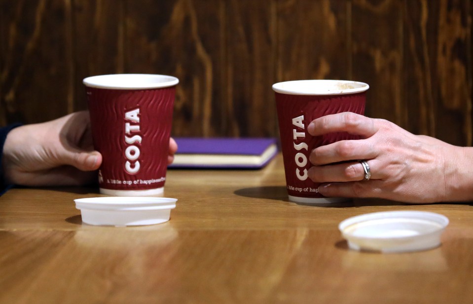 You could get two hot coffees for the price of one if you're lucky enough to have the Costa deal