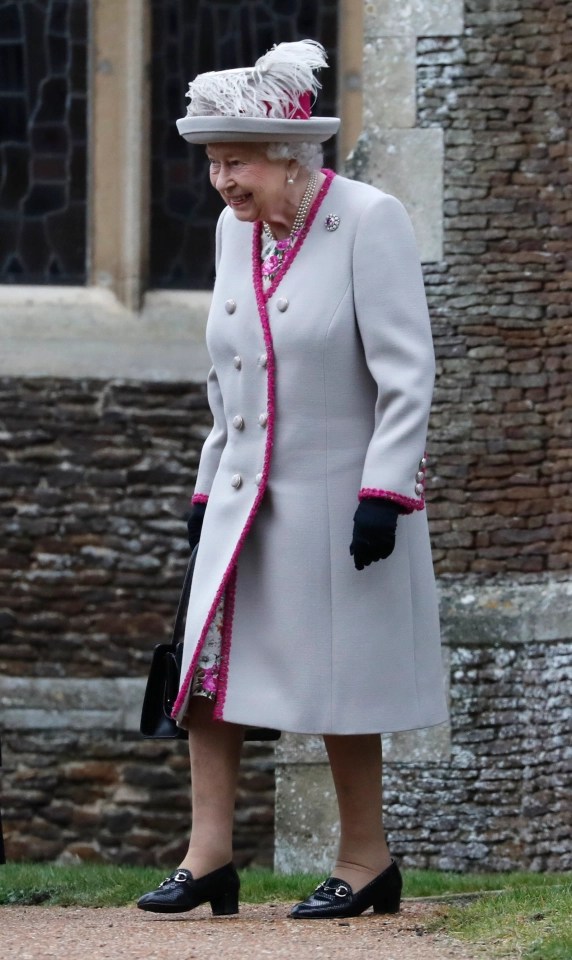 The Queen leaves after attending the Christmas Day service at St Mary Magdalene Church in Sandringham in 2018