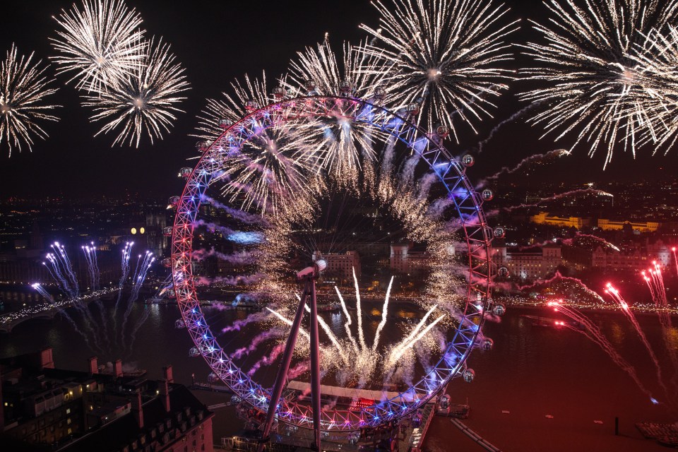 The display is Britain's flagship NYE celebration