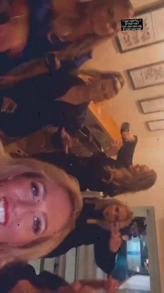 The majority of Paris' guests wore black while the birthday girl wore red