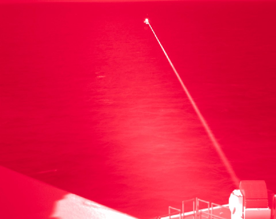 Laser weapons could be used to shoot down aerial drones as well as attack boats