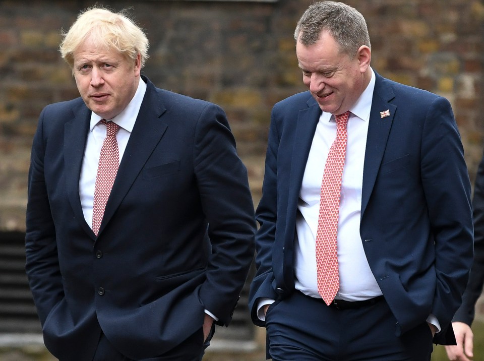 Boris is under massive pressure from gloomy Sage scientists to impose lockdown restrictions to fend off Omicron, seen here with Lord Frost who recently resigned from his Cabinet position