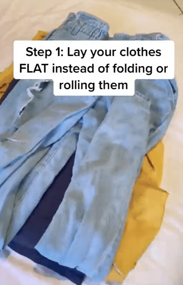 A Tiktok user has revealed how to fit as much stuff in your carry on suitcase as possible