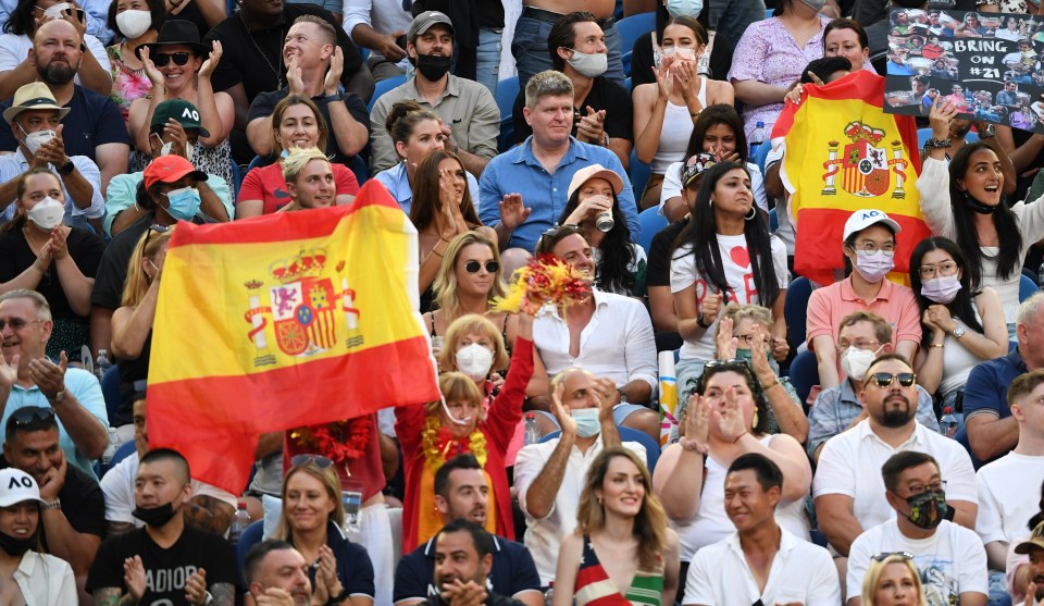 Spaniard Nadal had the overwhelming support of the crowd