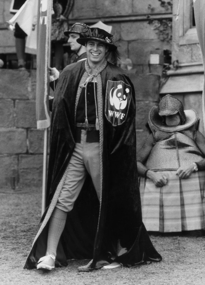 Prince Andrew in full costume for the event which allegedly saw him clash with Meat Loaf