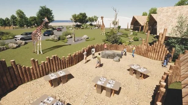A CGI plan of the new walk through attraction at West Midland Safari Park
