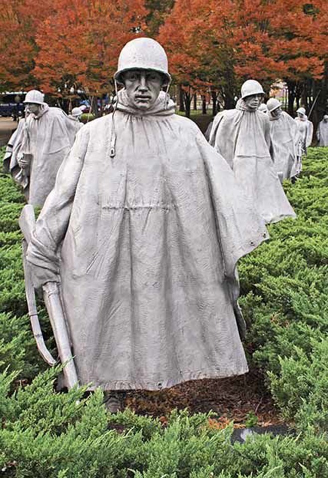 The Korean War Memorial in Washington