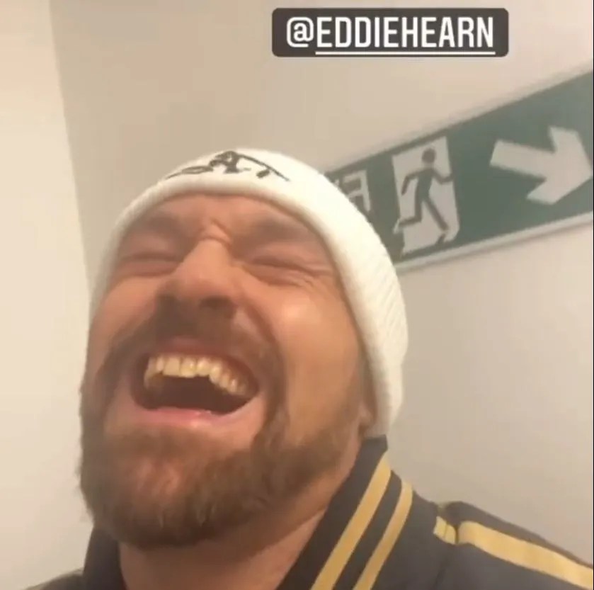 Tyson Fury has laughed off Eddie Hearn's claims that he dodged a fight against Oleksandr Usyk