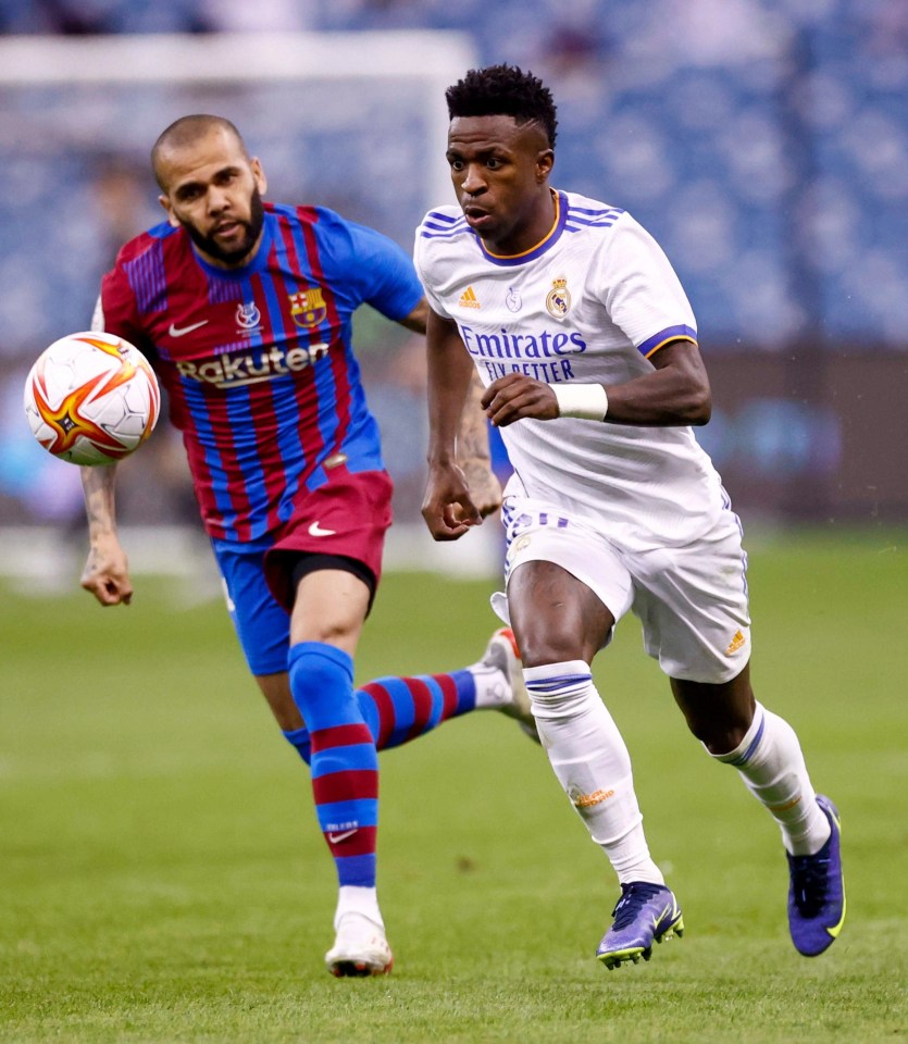 Vinicius Jr, 21, is sought after by Pep Guardiola at Manchester City, according to reports