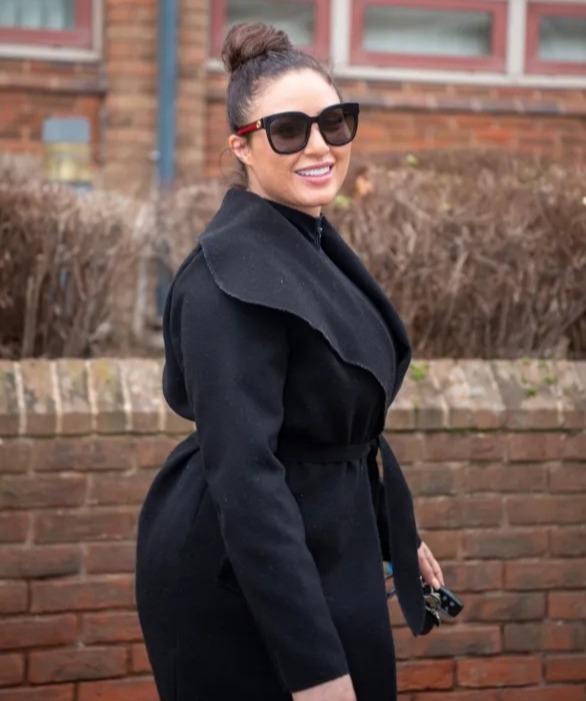 The mum is accused of driving her Range Rover into protester Bethany Mogie