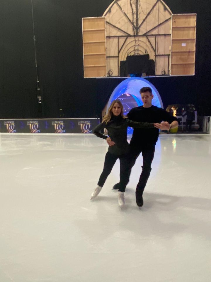 But the popstar was pictured back in rehearsals yesterday