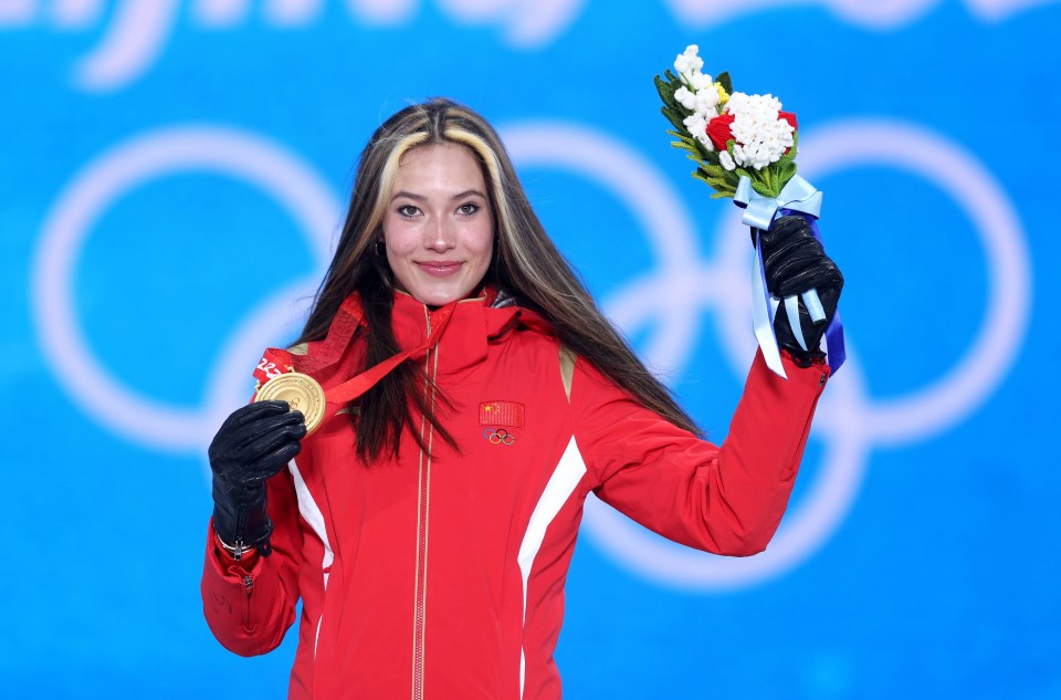 Teenager Eileen Gu celebrates her second Winter Olympics victory