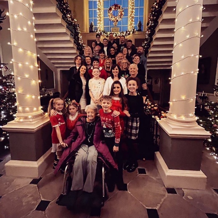 All of the Nolans - minus Denise - gathered together for Christmas last year