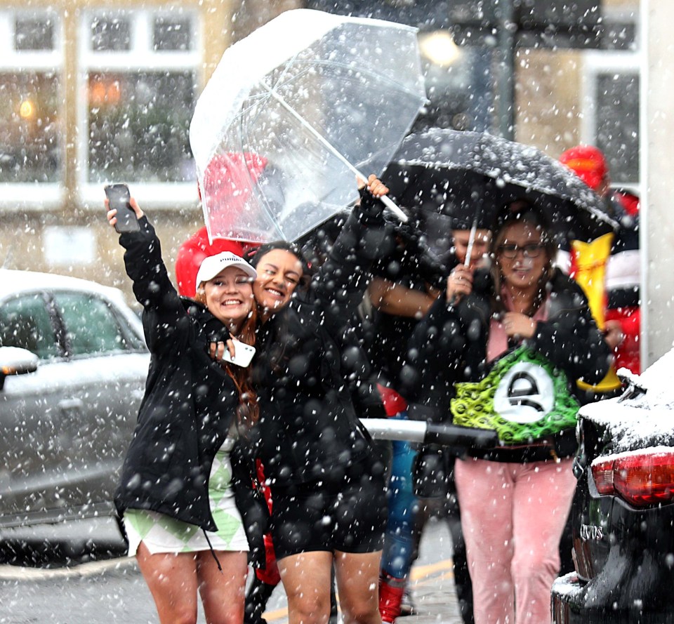 Revellers turned out for the Otley fancy dress pub crawl in Leeds on Saturday