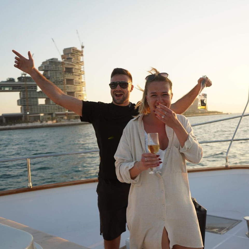 Taylor celebrates his engagement to the gorgeous Danielle.