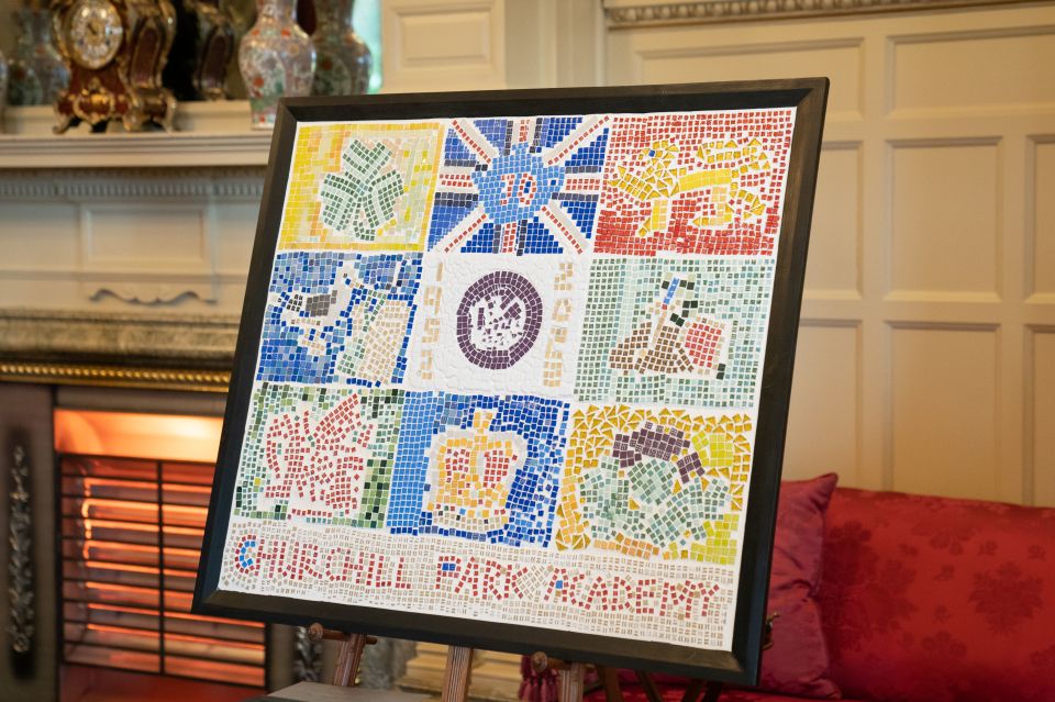 Local school children made a mosaic marking the jubilee