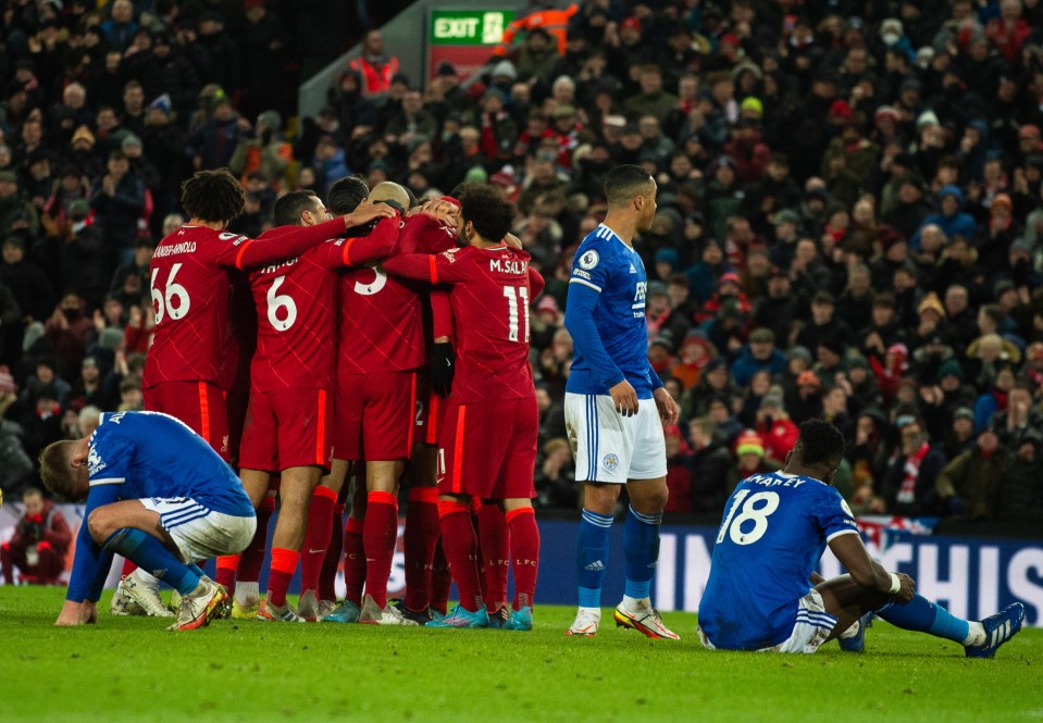 Liverpool now sit nine points behind league leaders Man City but the Reds have a game in hand