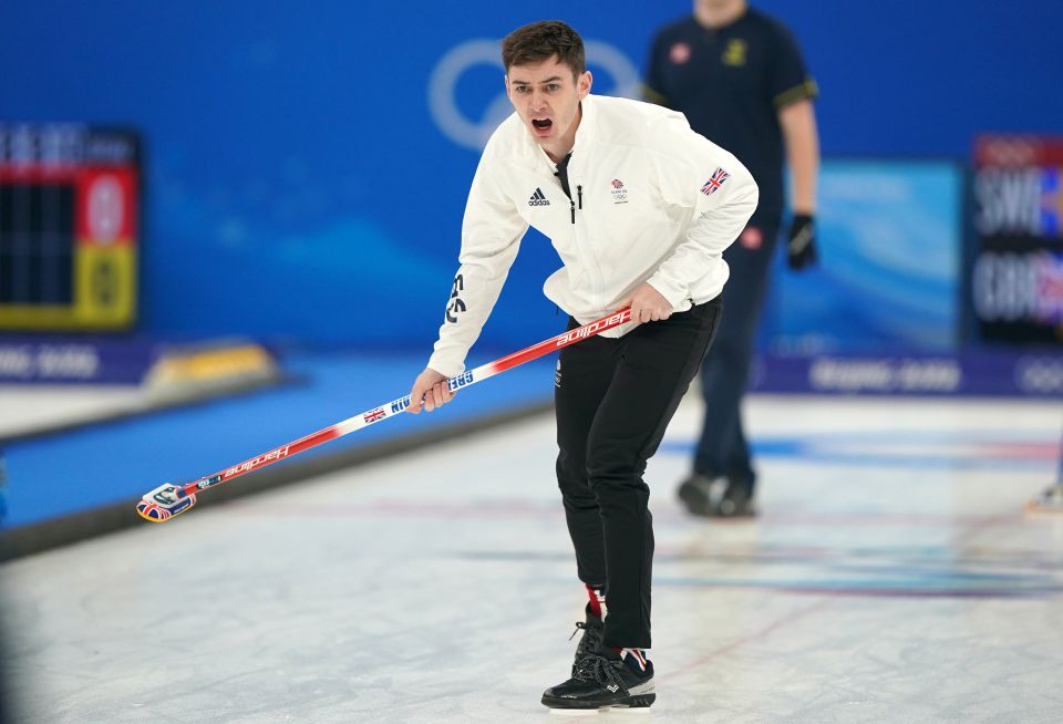 Grant Hardie looks on for Team GB