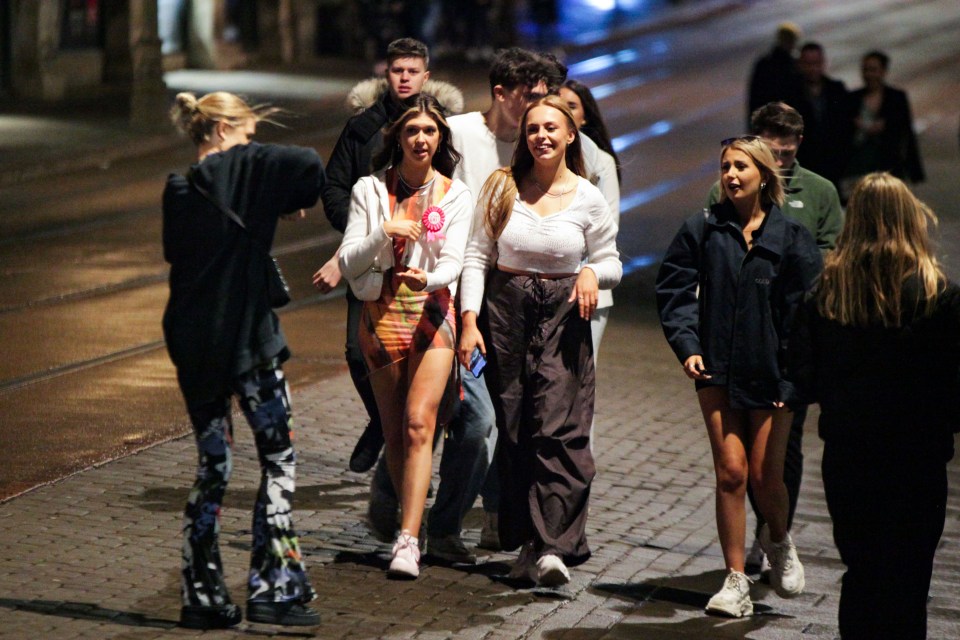 A number of people were out in the East Midlands city on Friday night