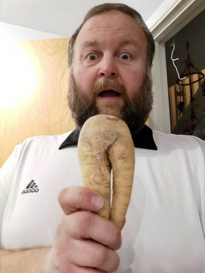 A couple from Cornwall were left in fits of laughter after spotting a phallic parsnip in a Tesco delivery