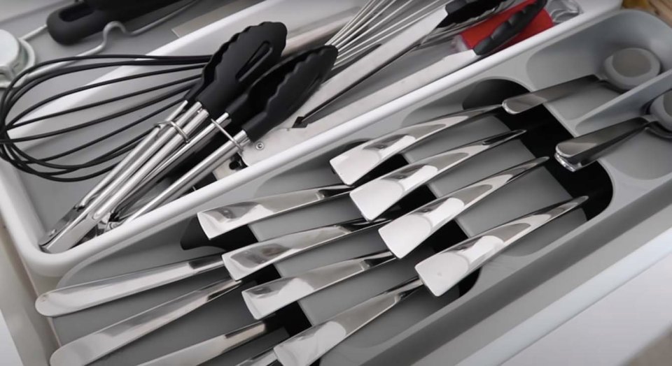 These compact cutlery drawers give you way more drawer space