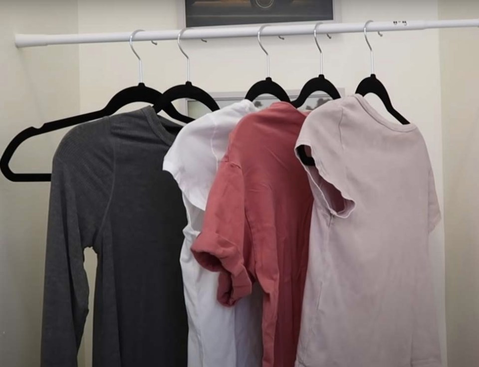 A tension rod is a great way to add extra storage as and when you need it for drying clothes