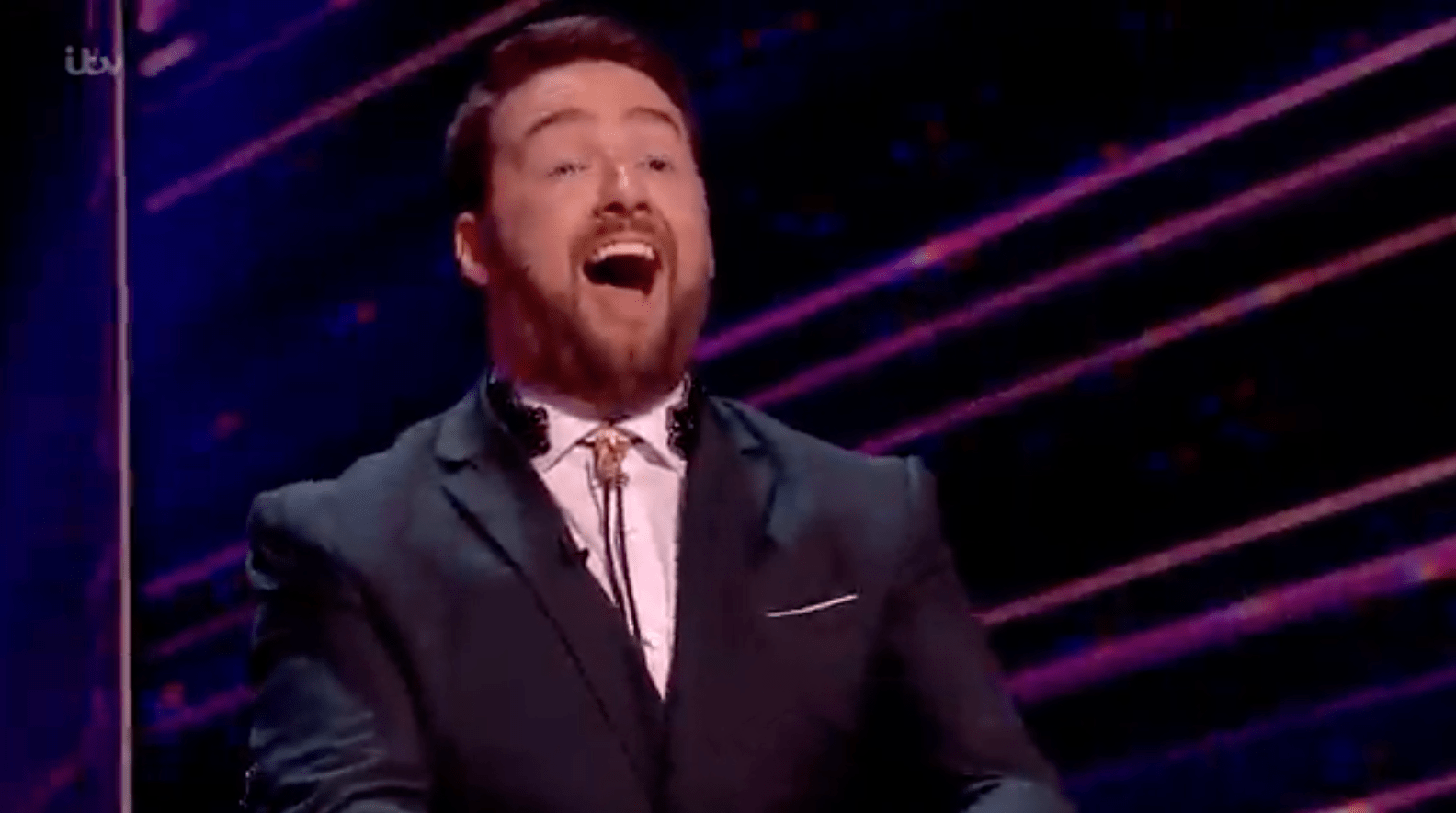 The Manchester based comedian was making digs at Olly about his singing