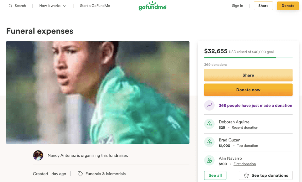 The GoFundMe page has raised more than £24,000 in 24 hours