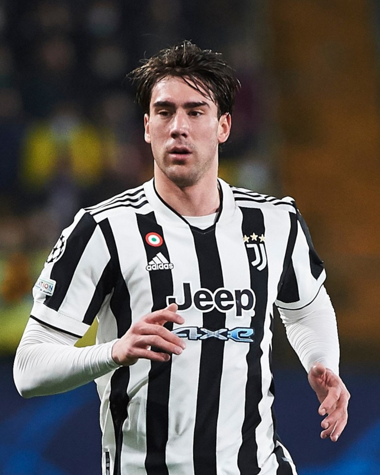 Juventus striker Dusan Vlahovic
