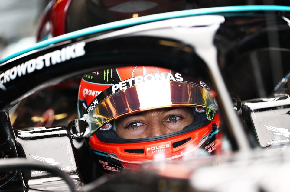 Red has been a key colour for Russell's helmet so far in his F1 career, but he's set to ditch it for black out of respect for Schumacher